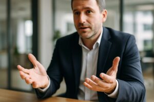 Was bedeutet es, wenn jemand beim Sprechen die Handflächen nach oben zeigt, laut Psychologie?